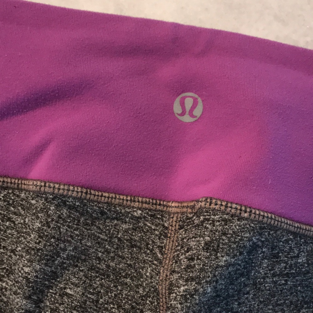 Lululemon Wunder Under Crops 20” Heathered Grey Size 6 older version
